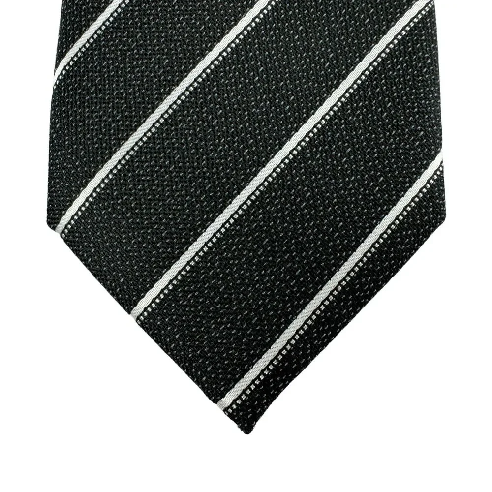 Alfani Mens Jacobus Stripe Slim Neck Tie Black 2.75
